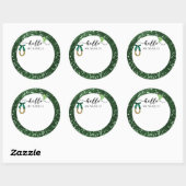 Sticker Rond Joyeux St. Patrick's Day Green Party Clover (Feuille)