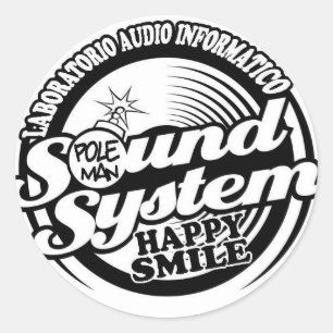 Sticker Rond Joyeux styles de sourire