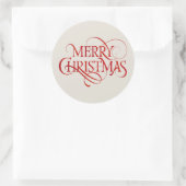 Sticker Rond Joyeux texte de Noël (Sac)
