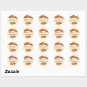 Sticker Rond Joyeux Thanksgiving Douces Patates Douces (Feuille)