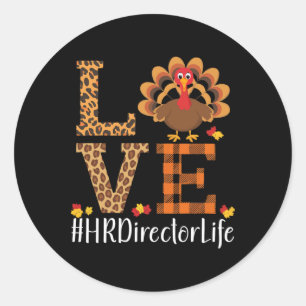 Sticker Rond Joyeux Thanksgiving Hr Jour de la dinde Ressources