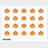 Sticker Rond Joyeux thème Halloween (Feuille)