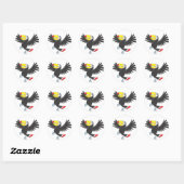 Sticker Rond Joyeux Toucan (Feuille)