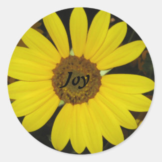 Sticker Rond Joyeux tournesol