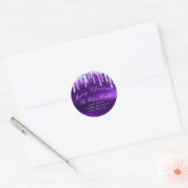 Sticker Rond Joyeux vacances de Noël RSVP Purple Classy Drives (Enveloppe)