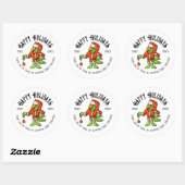 Sticker Rond Joyeux vacances Eagle Grinch Educator (Feuille)