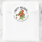 Sticker Rond Joyeux vacances Eagle Grinch Educator (Sac)