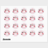 Sticker Rond Joyeux Valentines Day Chiens de Danse (Feuille)