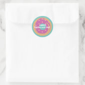 Sticker Rond Joyeux Valentines Jour Confetti Coeur Marbre Donut (Sac)