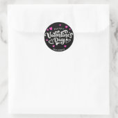Sticker Rond Joyeux Valentines Jour Mignonne Traite Cookie Cade (Sac)