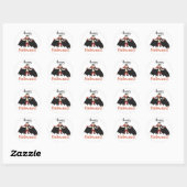 Sticker Rond Joyeux Vampire d'Halloween (Feuille)
