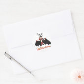 Sticker Rond Joyeux Vampire d'Halloween (Enveloppe)