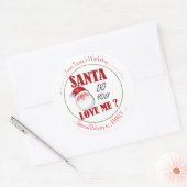 Sticker Rond Joyeux veille de Noël. L'amour père Noël (Enveloppe)