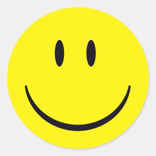 Sticker Rond Joyeux visage (Devant)