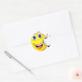 Sticker Rond Joyeux visage (Enveloppe)
