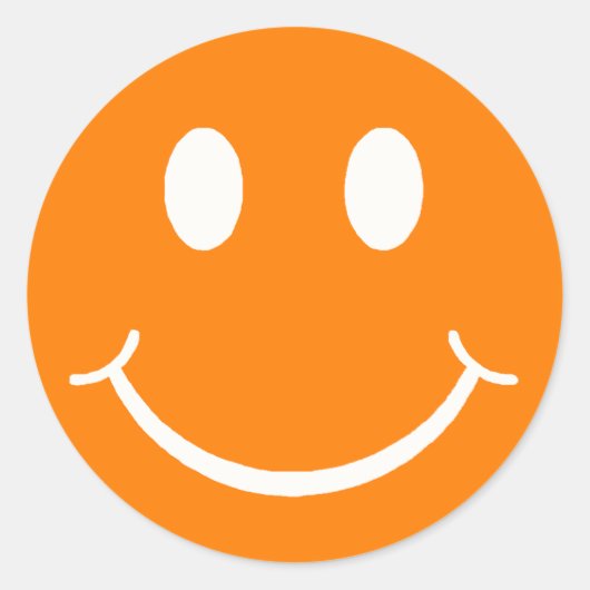 Sticker Rond Joyeux visage (Devant)