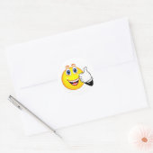 Sticker Rond Joyeux visage (Enveloppe)