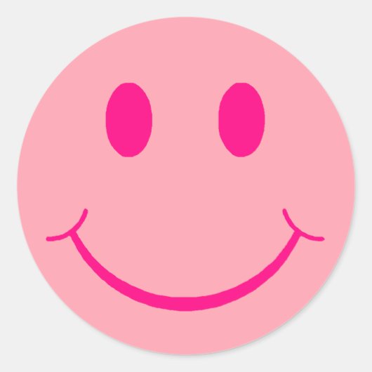 Sticker Rond Joyeux visage (Devant)