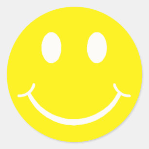 Sticker Rond Joyeux visage