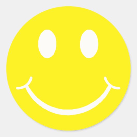 Sticker Rond Joyeux visage (Devant)