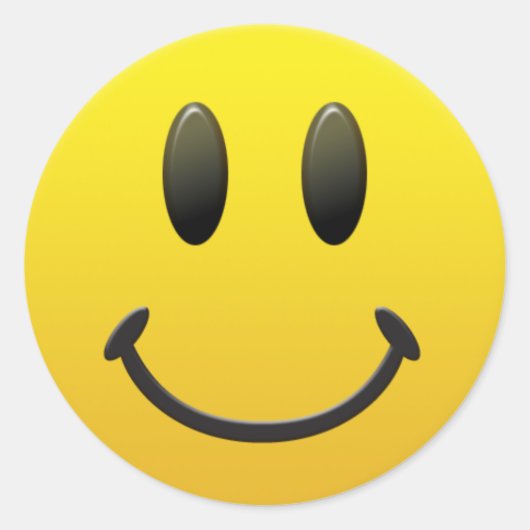 Sticker Rond Joyeux visage (Devant)