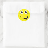 Sticker Rond Joyeux visage 2 (Sac)