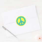 Sticker Rond Joyeux visage paix (Enveloppe)