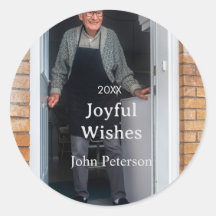 Joyeux voeux ajouter nom photo homme vacances anné