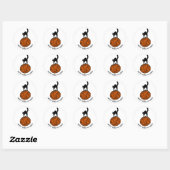 Sticker Rond Joyeux Yarn-O-Ween ! (Feuille)