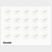 Sticker rond Joyful Holiday (Feuille)