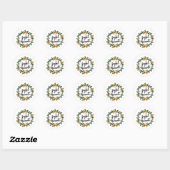 Sticker Rond Joyful moments (Feuille)