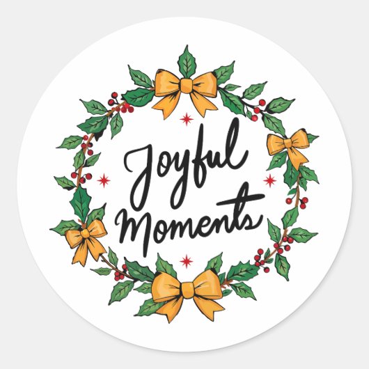 Sticker Rond Joyful moments (Devant)