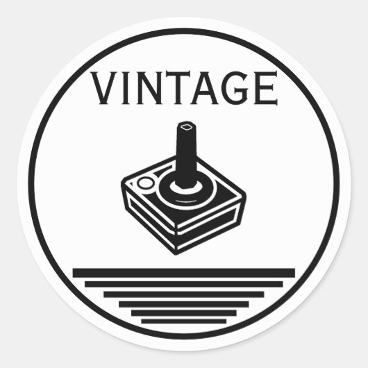 Sticker Rond Joystick RÉTRO (Devant)