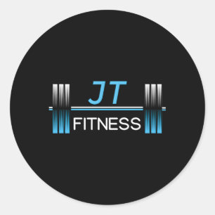 Sticker Rond Jt Fitness Dumbbell