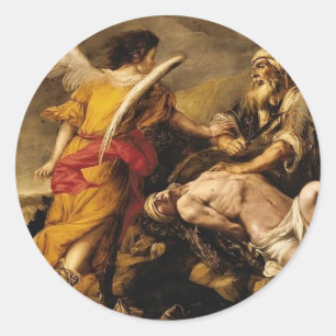 Sticker Rond Juan de Valdes Leal - Le Sacrifice d'Isaac