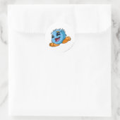 Sticker Rond JubJub bleu (Sac)
