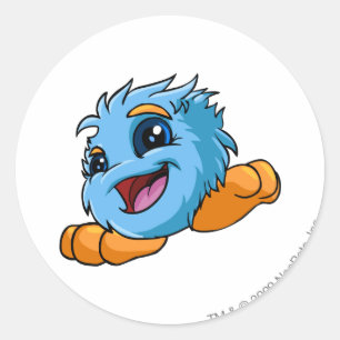 Sticker Rond JubJub bleu