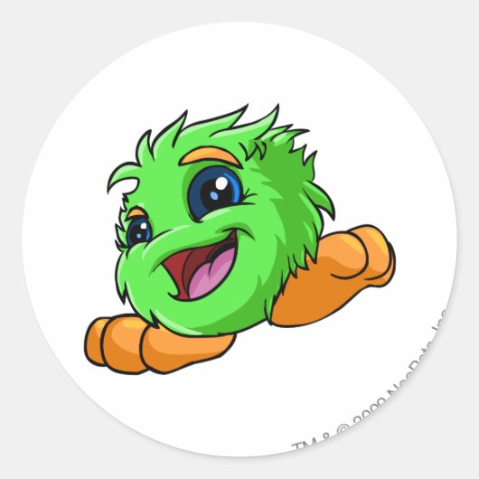 Sticker Rond JubJub Vert (Devant)