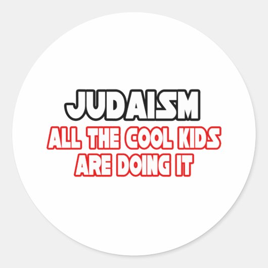 Sticker Rond Judaïsme...Enfants Cool (Devant)