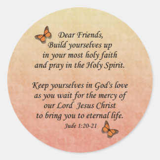 Sticker Rond Jude 1:20-21 ~ Sainte Foi