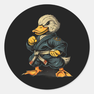Sticker Rond Judo Canard MMA Taekwondo Canard Kung Fu Canard Ar