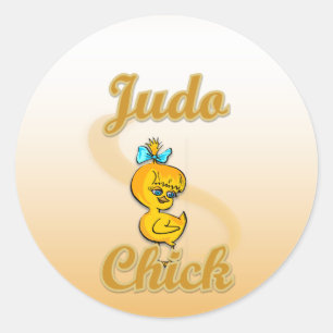 Sticker Rond Judo Chick