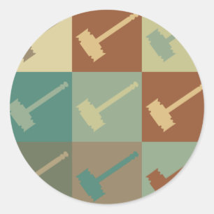 Sticker Rond Jugement Pop Art