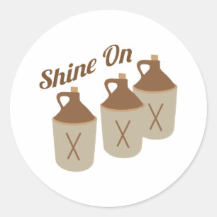 Sticker Rond Jugs de Moonshine