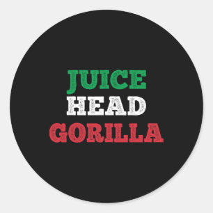 Sticker Rond Juicehead Gorilla New Jersey Garden Nj Shore Itali