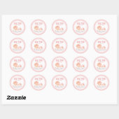 Sticker Rond Juif Simchat chauve bébé fille Mazel Tov (Feuille)