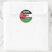 STICKER ROND JUIFS POUR UN DRAPEAU PALESTINE GRATUIT ROUGE NOIR (Sac)