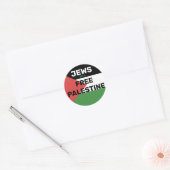STICKER ROND JUIFS POUR UN DRAPEAU PALESTINE GRATUIT ROUGE NOIR (Enveloppe)