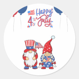 Sticker Rond Juillet 4 gnomes T-Shirt