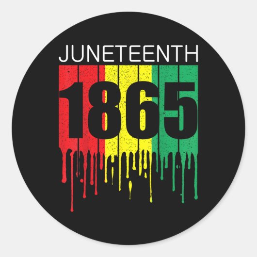 Sticker Rond Juillet Parce Que Mon Ancêtre N'Était Pas Libre Af (Devant)